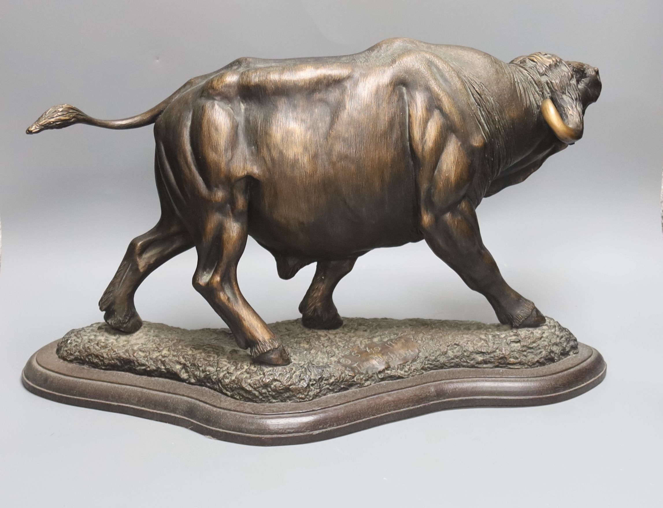 Tim Nicklin, bronzed resin, Buffalo 1990, 5/10, length 48cm